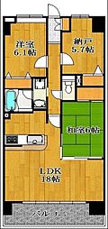 Merveille飯山満 3LDKの間取図画像