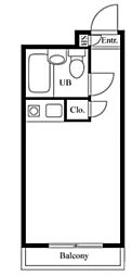 スカイコート荻窪 ワンルームの間取図画像