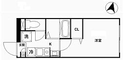 crealOUJINorth 1Kの間取図画像