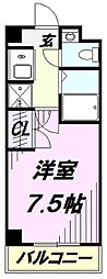 西武池袋線 所沢駅 徒歩5分の賃貸マンション 3階1Kの間取り