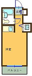 サーパス南烏山 ワンルームの間取図画像