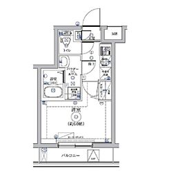 RELUXIA品川東大井 1Kの間取図画像