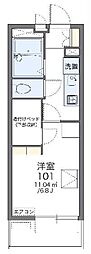 レオパレス神無月 1Kの間取図画像