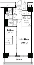 キャナルスクウェア豊洲 1LDKの間取図画像