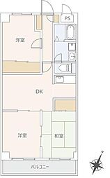 第5千代田マンション 3DKの間取図画像