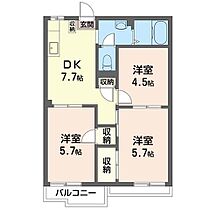 ファミール栄 00203 ｜ 埼玉県桶川市若宮２丁目11-9（賃貸アパート3DK・2階・48.00㎡） その2