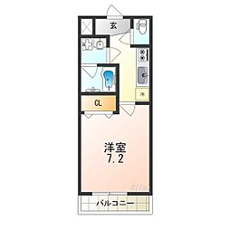フジパレス南清水町3番館 1Kの間取図画像