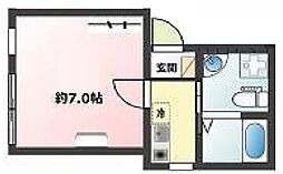BRICKS四谷 4階1Kの間取り