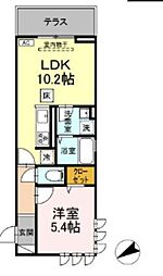 グランスタシオン宮上2 1LDKの間取図画像