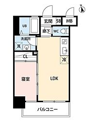 タツミ大橋 1LDKの間取図画像