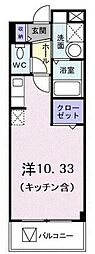エスペランサ ワンルームの間取図画像