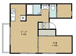 クヒオNaKaNoBu 1SLDKの間取図画像