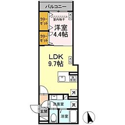 DBless横濱赤門通り 1LDKの間取図画像