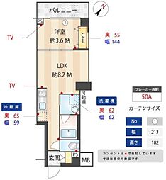 ＺＯＯＭ下丸子 3階1LDKの間取り