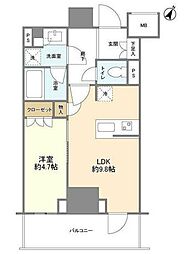 ドレッセ目黒大橋プレヴィ 1LDKの間取図画像