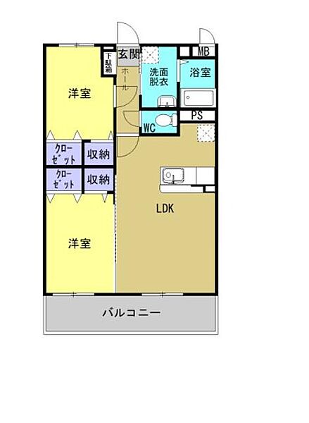 リアンレガーロ大分鶴崎ステーション 102｜大分県大分市大字鶴崎下鶴崎(賃貸マンション2LDK・1階・55.25㎡)の写真 その2