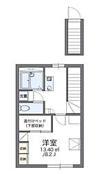 レオパレスRITZ-2 1Kの間取図画像