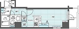 トーシンフェニックス下目黒 ワンルームの間取図画像