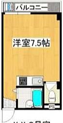 大産西新マンション ワンルームの間取図画像