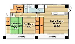 MAX橘ビル 2SLDKの間取図画像