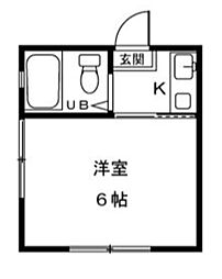 サクラオカ・アサー 1階1Kの間取り