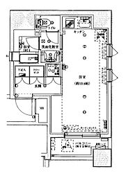 フォレシティ神田多町 2階ワンルームの間取り