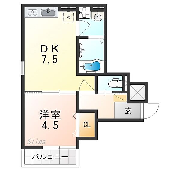 Ｒｅｃｕｅｒｄｅ桃山 ｜京都府京都市伏見区桃山町泰長老(賃貸アパート1DK・1階・31.18㎡)の写真 その2