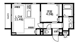 Ateria 1LDKの間取図画像