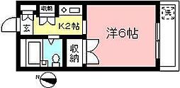 エステ稲田堤 1Kの間取図画像