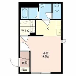アイメゾン 1階ワンルームの間取り