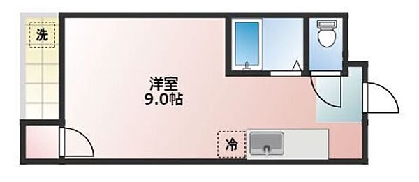 平成ビル 401｜福岡県久留米市通町(賃貸マンション1R・4階・20.00㎡)の写真 その2