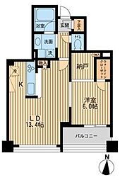 プロスペクト森下 1LDKの間取図画像