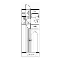 グレイス八王子 1Kの間取図画像