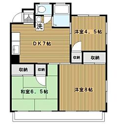 三殿台鉄筋マンション 3DKの間取図画像
