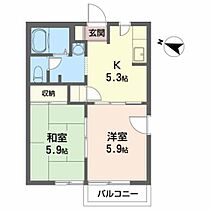 グランドハイツ 203 ｜ 岩手県宮古市千徳町5-22（賃貸アパート2K・2階・36.75㎡） その2