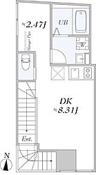 LaLaCUBE 1DKの間取図画像