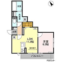 ソラーナ 3階1LDKの間取り