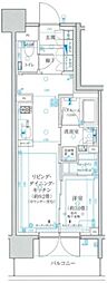 クリオ横浜ザ・グラン 1LDKの間取図画像