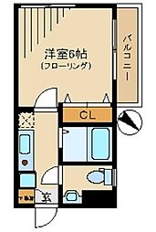 MKM中野坂上 1Kの間取図画像