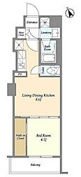AZURETERRACE門前仲町 1LDKの間取図画像