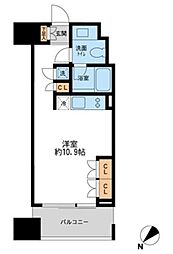 プロスペクトカロン三ノ輪 8階ワンルームの間取り