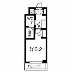 スパシエヒルズ横浜妙蓮寺 1Kの間取図画像