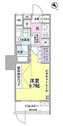 SIL西五反田 1Kの間取図画像