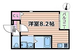 グレイス千里丘 ワンルームの間取図画像