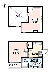 近鉄奈良線 河内花園駅 徒歩8分の賃貸アパート 1階1Kの間取り