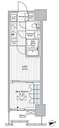 パークアクシス市川 1DKの間取図画像
