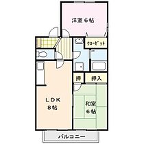 クレール津福II 201 ｜ 福岡県久留米市津福本町2199-1（賃貸アパート2LDK・2階・50.00㎡） その2