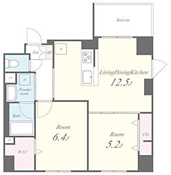 サントゥール駒込 4階2LDKの間取り