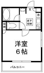 エクセレントフラッツ戸越公園 1階1Kの間取り