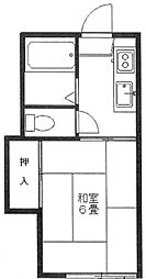 マロニエハウス 1階1Kの間取り